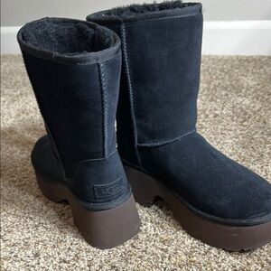 UGG Women's Black Platform Boots Size 8